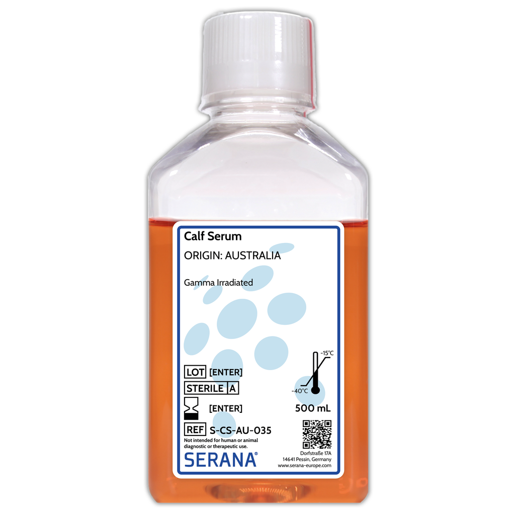 Calf Serum, Australia, Gamma Irradiated, 500 ml