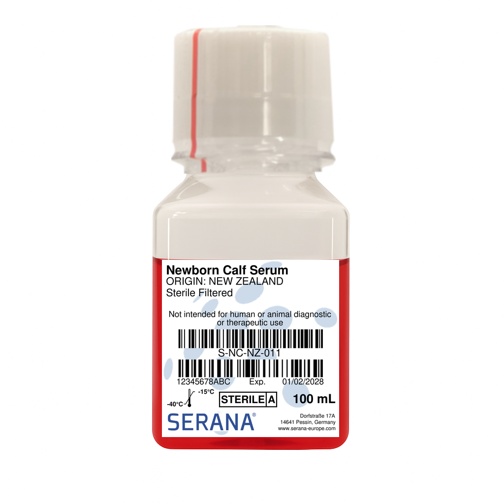Newborn Calf Serum, New Zealand, Sterile Filtered, 100 ml