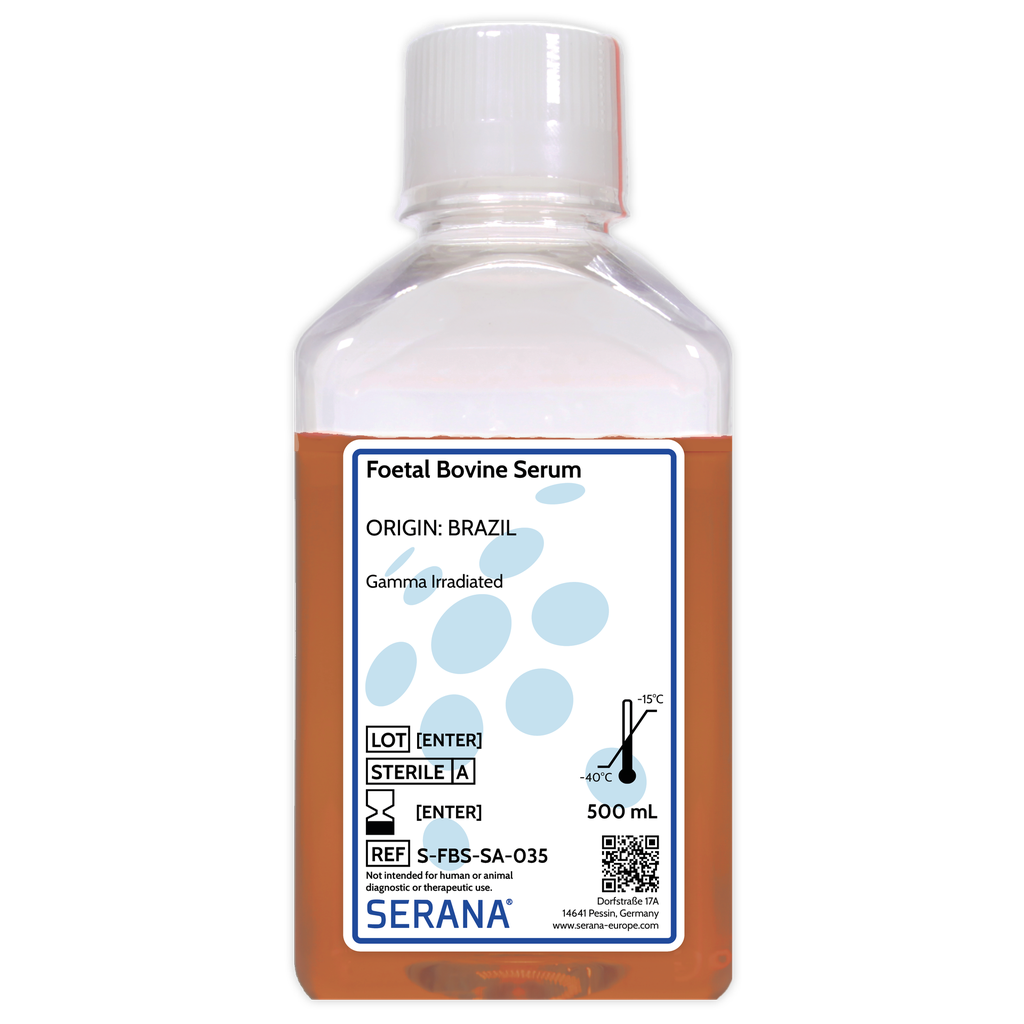 Fetal Bovine Serum, Brazil, Gamma Irradiated, 500 ml