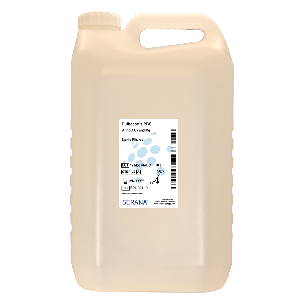 Dulbecco's PBS, Sterile Filtered, 10 L