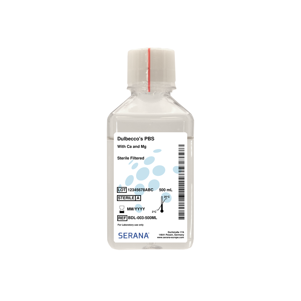 Dulbecco's PBS, Sterile Filtered, 500 ml