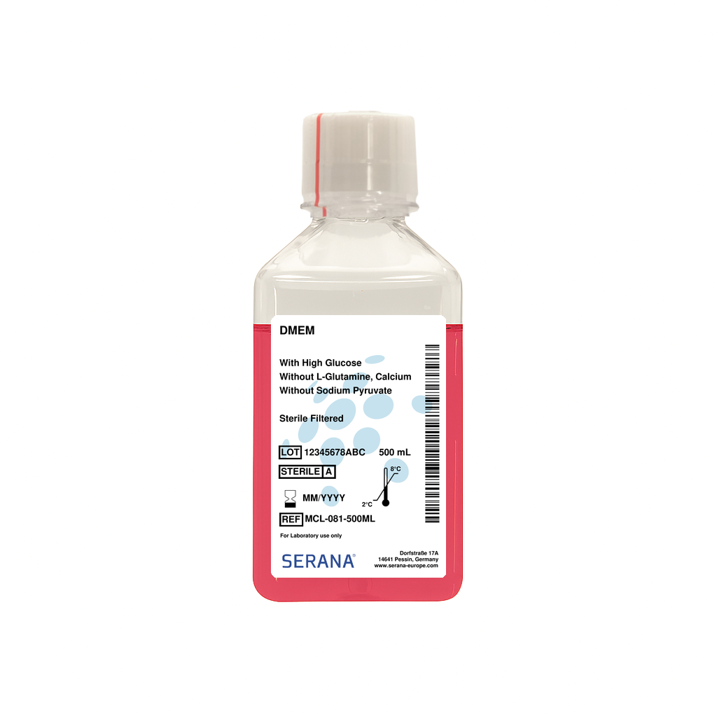 Dulbecco's Modified Eagle's Media (DMEM), Sterile Filtered, 500 ml