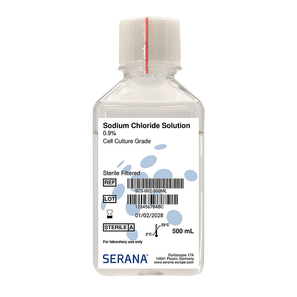 Sodium Chloride Solution 0.9%, Sterile Filtered, 500 ml