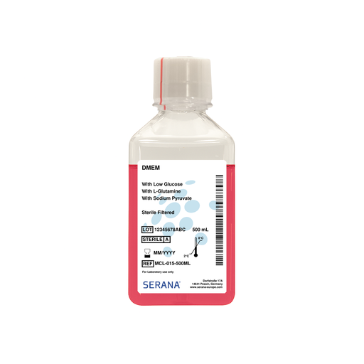 [MCL-015-500ML] Dulbecco's Modified Eagle's Media (DMEM), Sterile Filtered, 500 ml