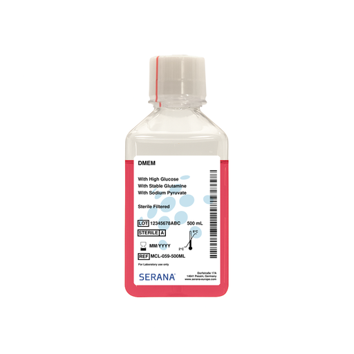 [MCL-059-500ML] Dulbecco's Modified Eagle's Media (DMEM), Sterile Filtered, 500 ml