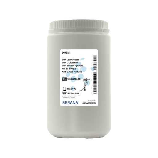 [MCP-015-50L] Dulbecco's Modified Eagle's Media (DMEM), Powder, makes 50 L