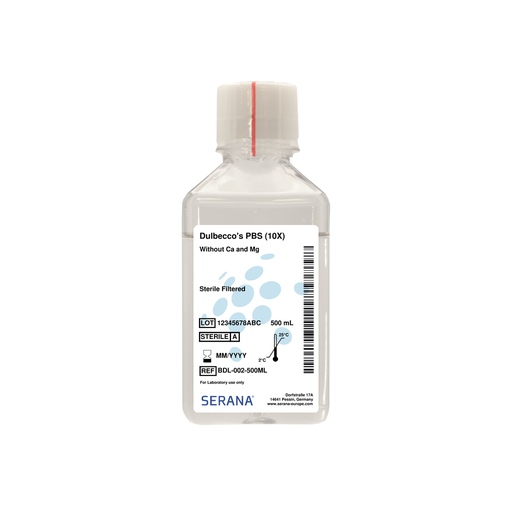 [BDL-002-500ML] Dulbecco's PBS (10X), Sterile Filtered, 500 ml