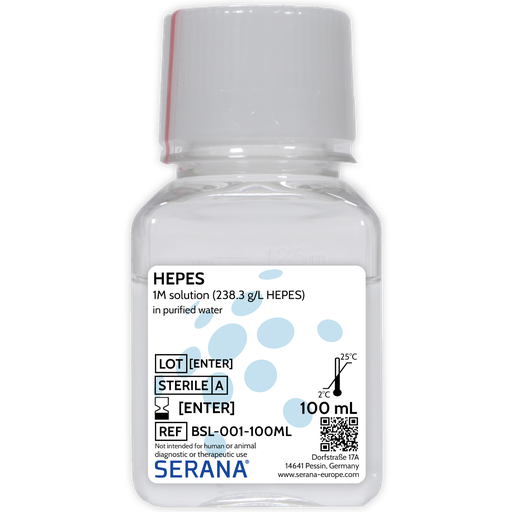 [BSL-001-100ML] HEPES Solution (1M), Sterile Filtered, 100 ml