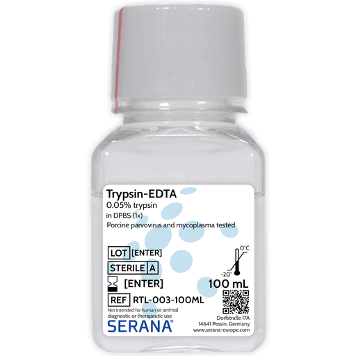 [RTL-003-100ML] Trypsin-EDTA (0.05%-0.02%) in PBS (1X), Sterile Filtered, 100 ml
