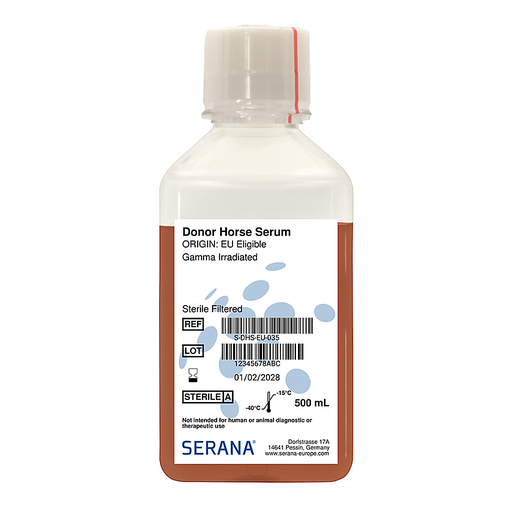 [S-DHS-EU-035] Donor Horse Serum, EU Approved, Gamma Irradiated, 500 ml