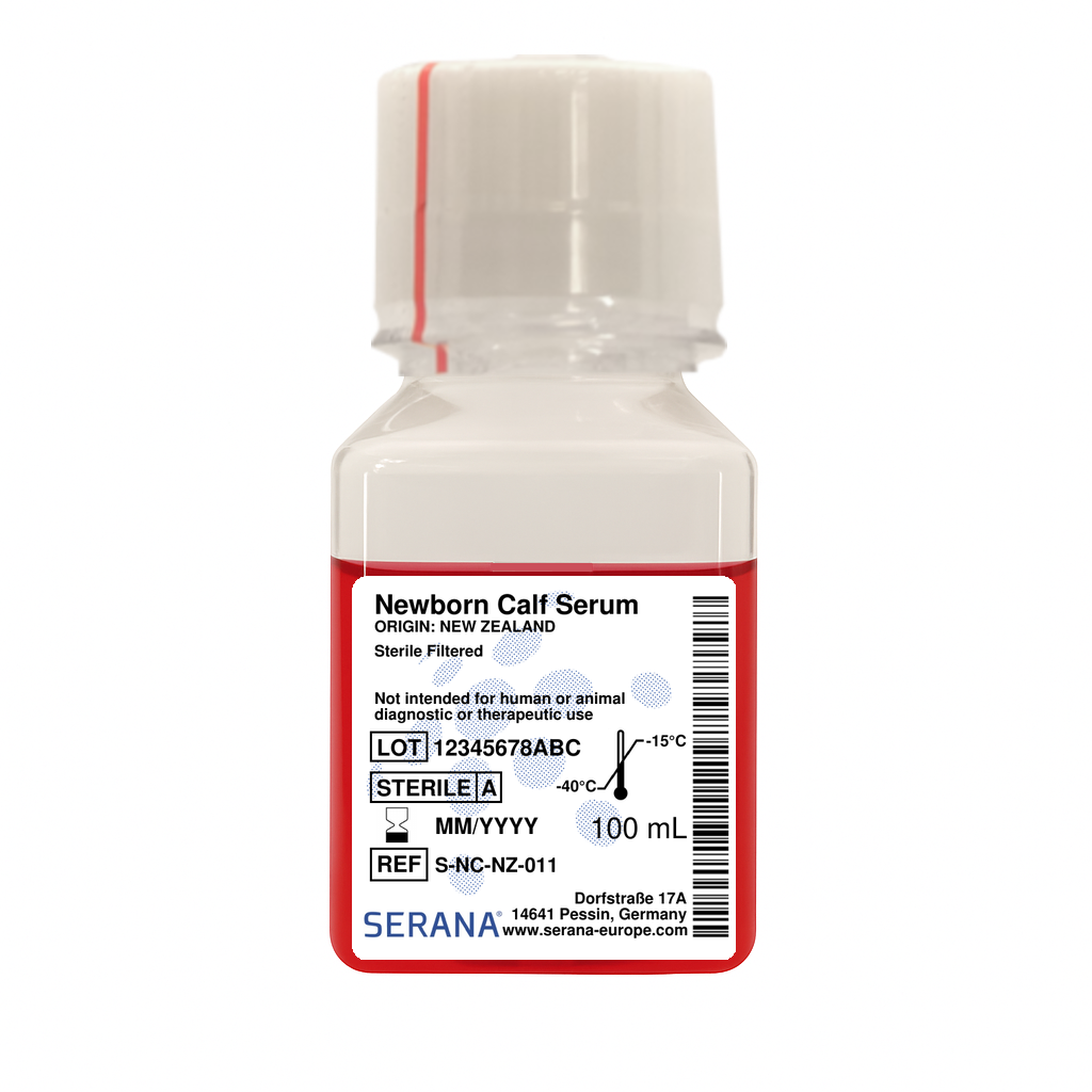 Newborn Calf Serum, New Zealand, Sterile Filtered, 100 ml