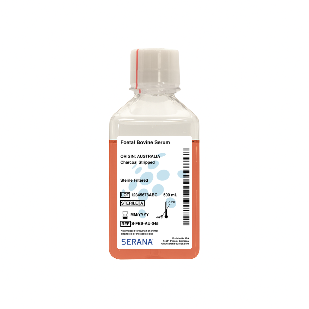 Fetal Bovine Serum, Australia, Charcoal Stripped, 500 ml