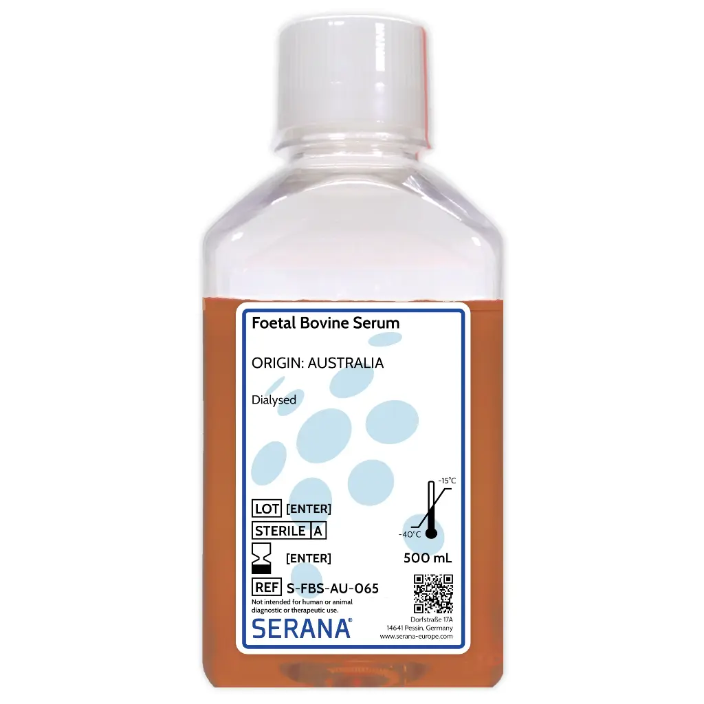 Fetal Bovine Serum, Australia, Dialysed, 500 ml