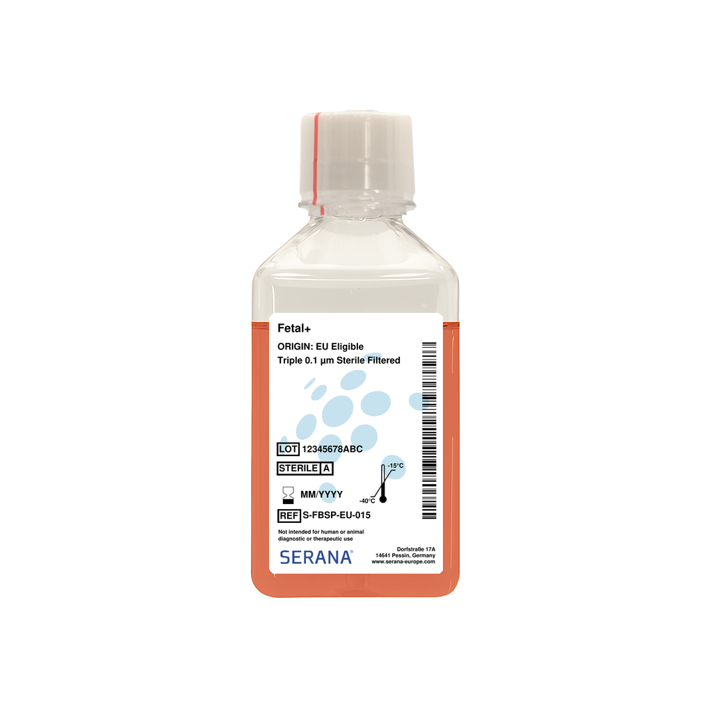 Fetal+, EU Approved, Sterile Filtered, 500 ml