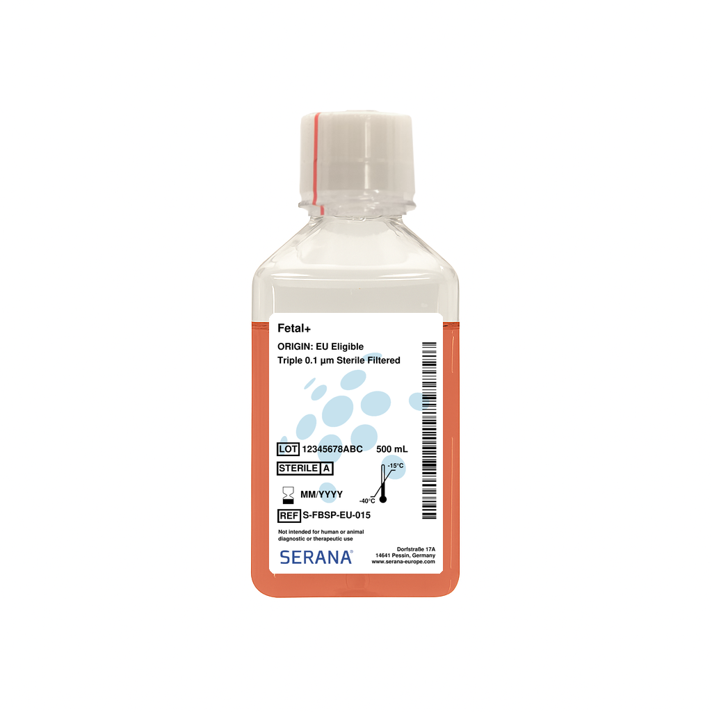 Fetal+, EU Approved, Sterile Filtered, 500 ml