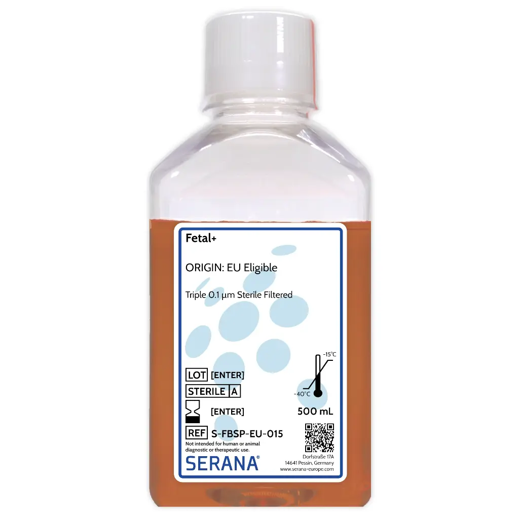 Fetal+, EU Approved, Sterile Filtered, 500 ml