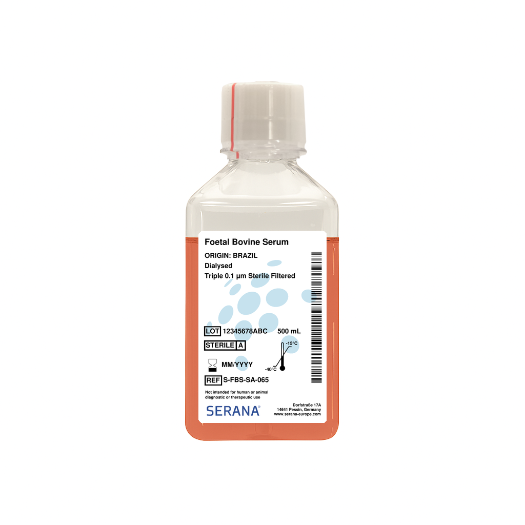 Fetal Bovine Serum, Brazil, Dialysed, 500 ml