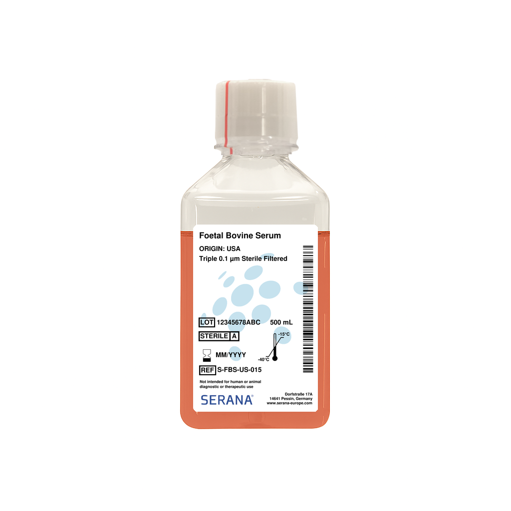 Fetal Bovine Serum, United States, Sterile Filtered, 500 ml