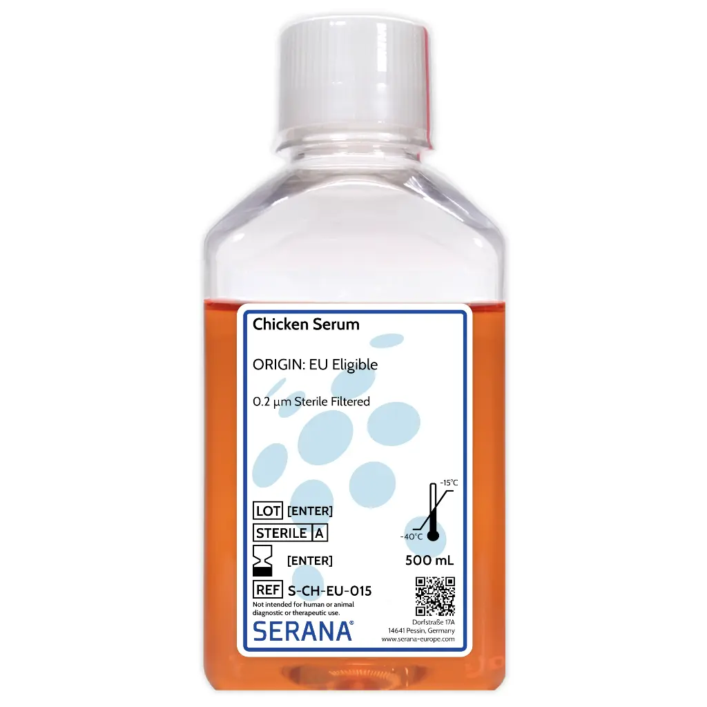 Chicken Serum, EU Approved, Sterile Filtered, 500 ml