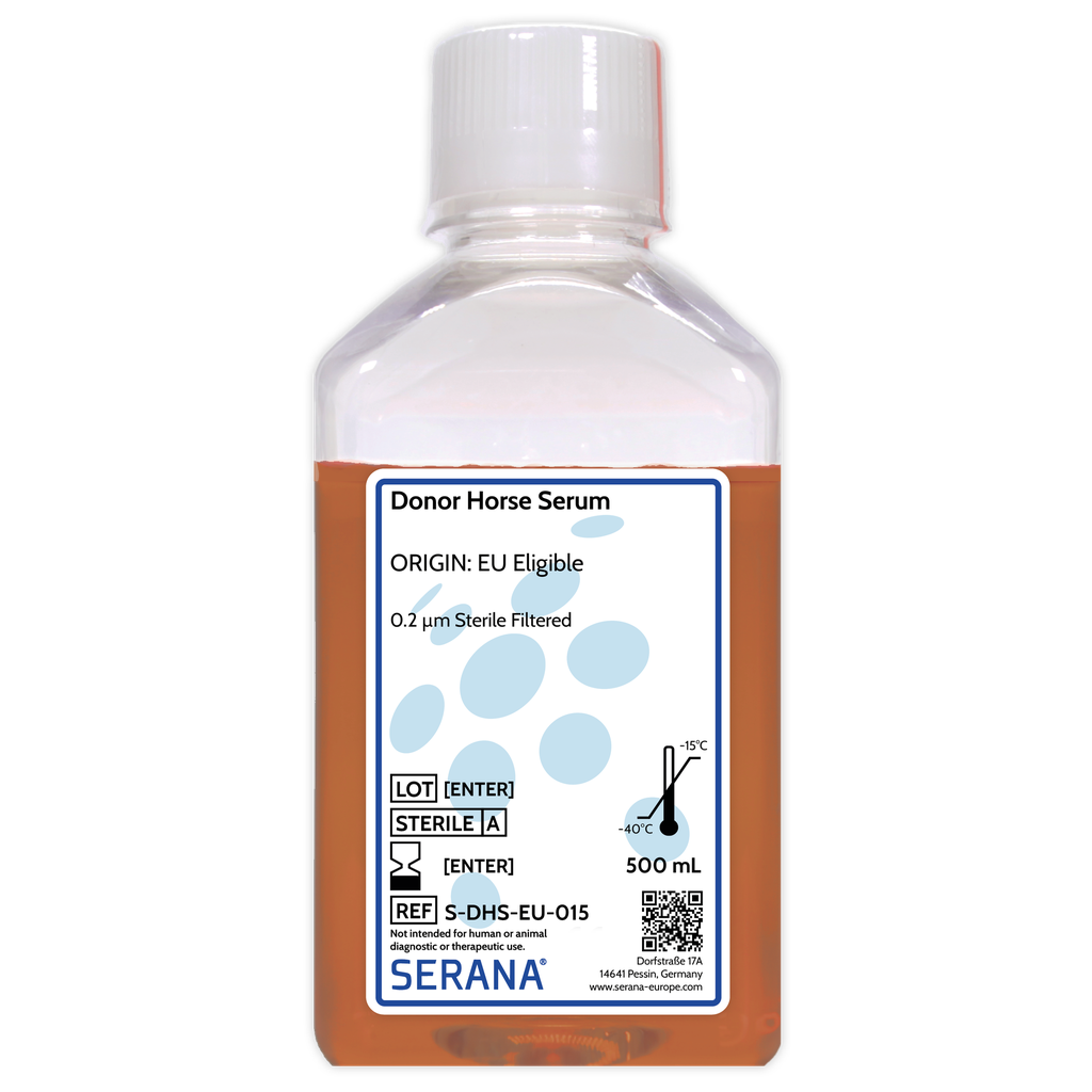 Donor Horse Serum, EU Approved, Sterile Filtered, 500 ml