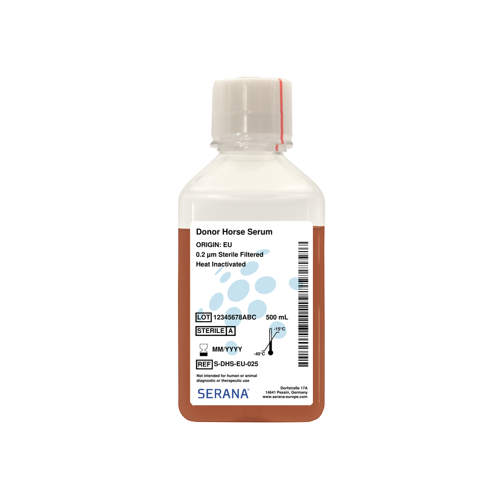 Donor Horse Serum, EU Approved, Heat Inactivated, 500 ml