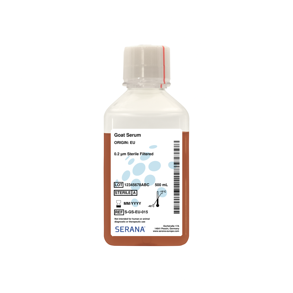 Goat Serum, EU Approved, Sterile Filtered, 500 ml