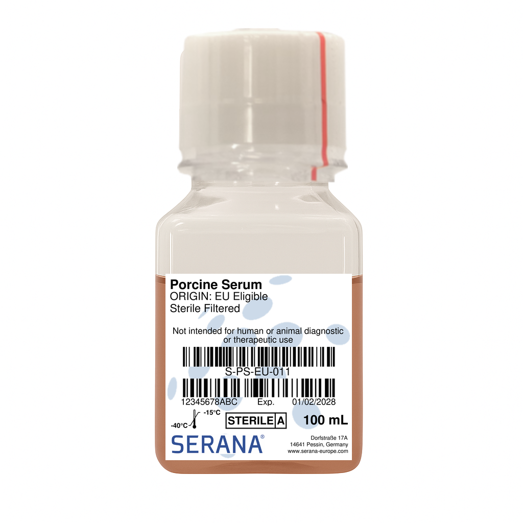 Porcine Serum, EU Approved, Sterile Filtered, 100 ml