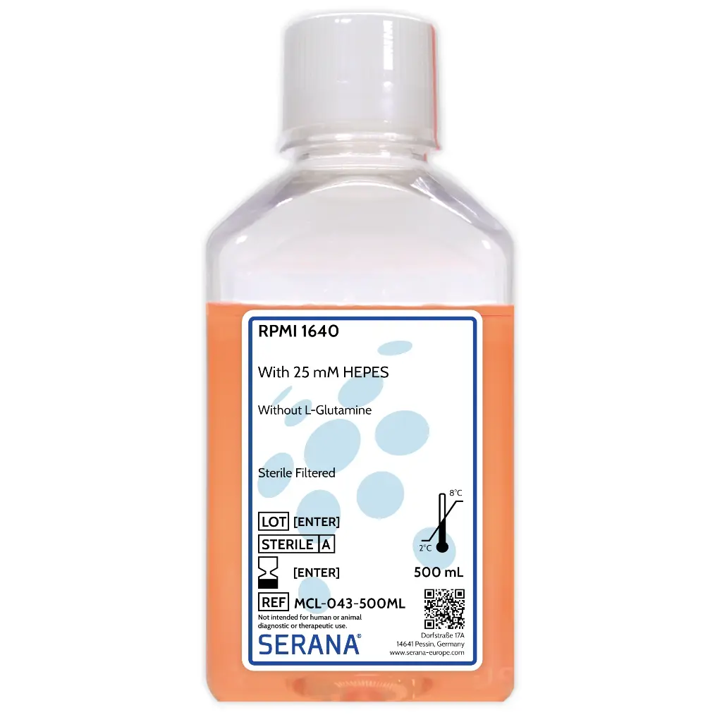 RPMI 1640, Sterile Filtered, 500 ml