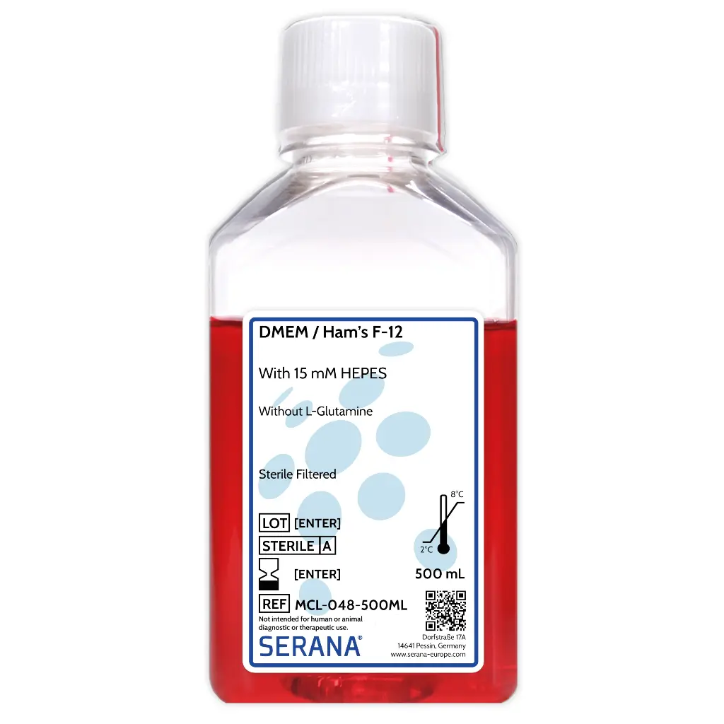 DMEM / Ham's F-12, Sterile Filtered, 500 ml