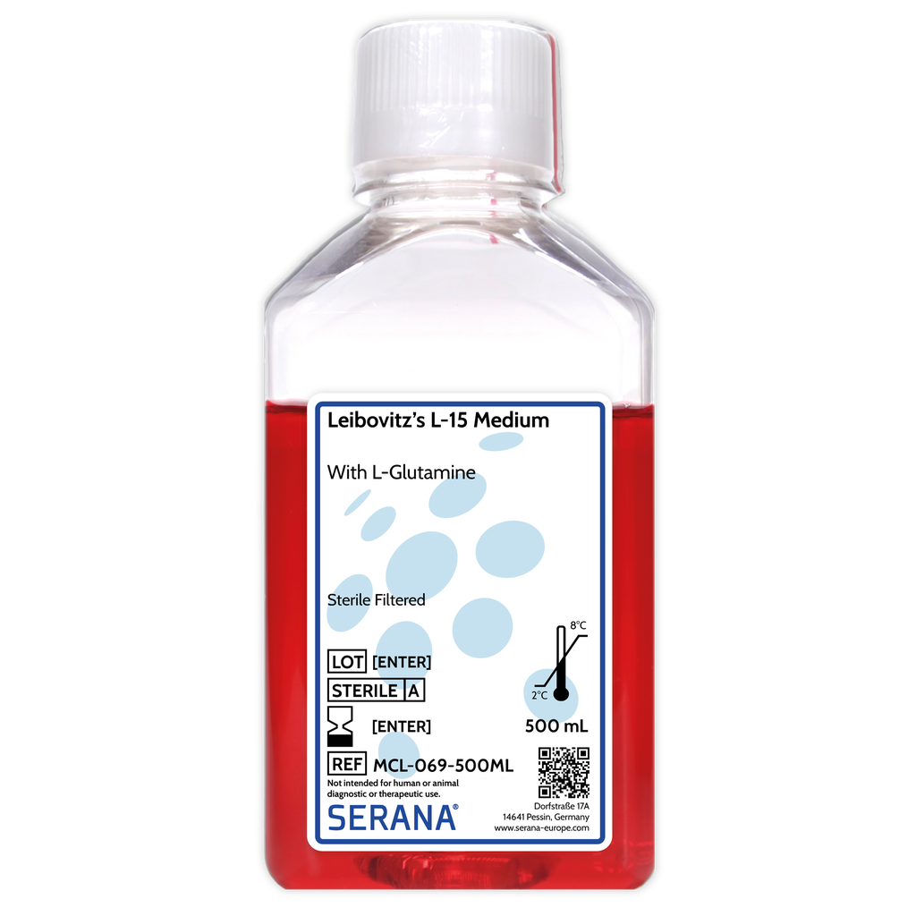 Leibovitz's L-15 Medium, Sterile Filtered, 500 ml
