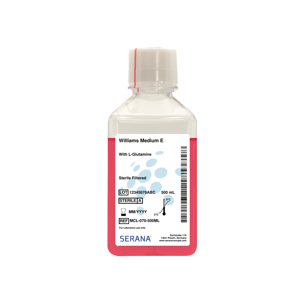 Williams Medium E, Sterile filtered, 500 ml