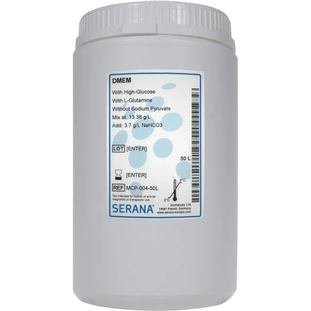 Dulbecco's Modified Eagle's Media (DMEM), Powder, makes 100 L