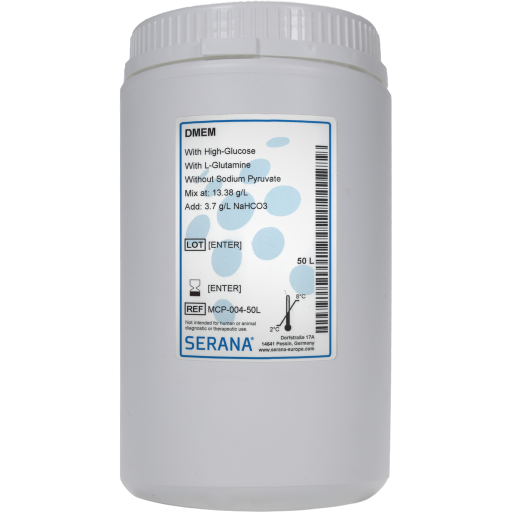 Dulbecco's Modified Eagle's Media (DMEM), Powder, makes 50 L