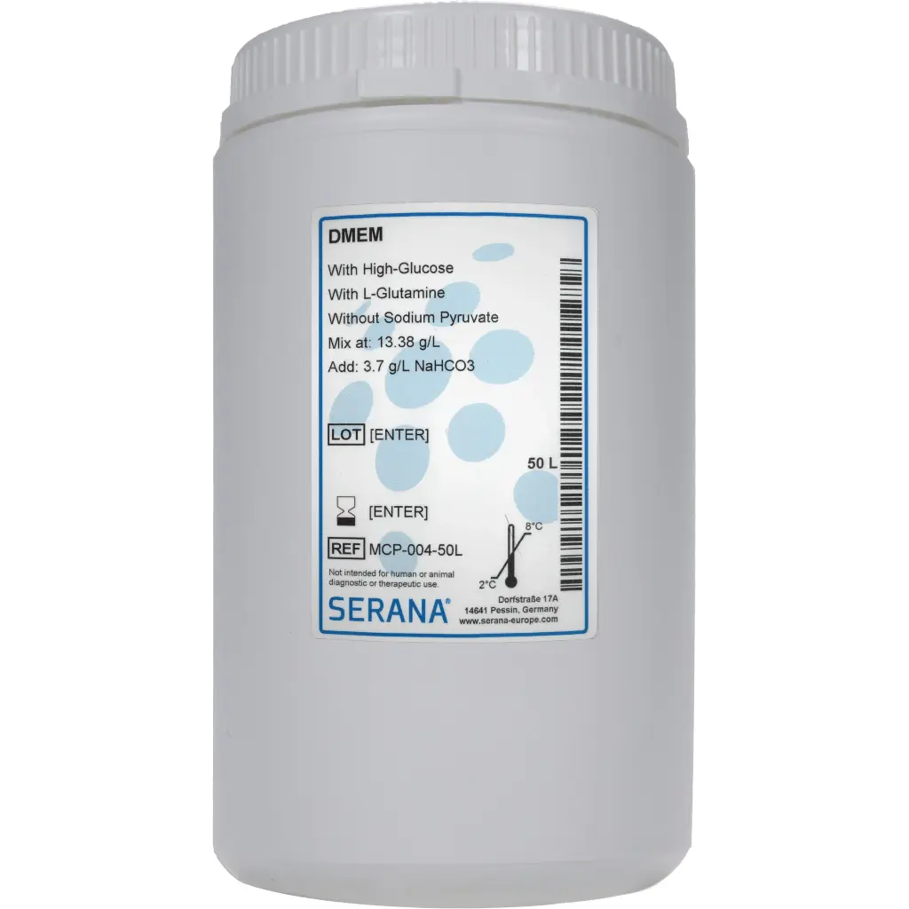 Dulbecco's Modified Eagle's Media (DMEM), Powder, makes 50 L