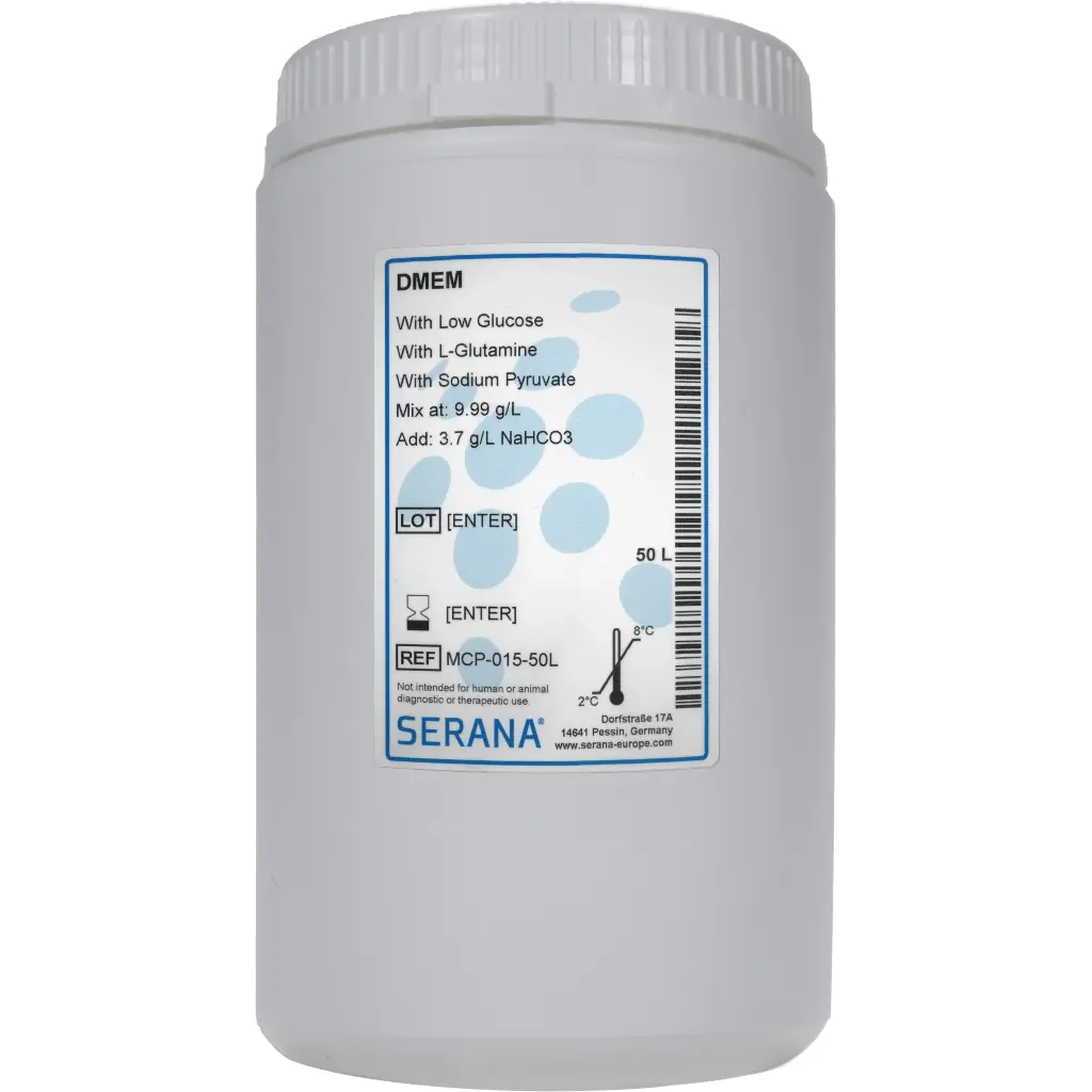 Dulbecco's Modified Eagle's Media (DMEM), Powder, makes 50 L