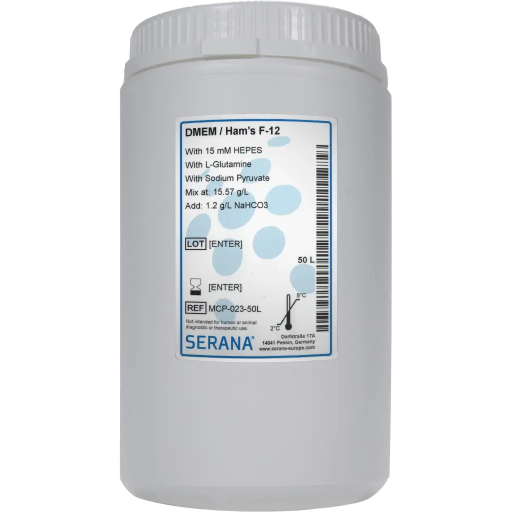 DMEM / Ham's F-12, Powder, makes 50 L