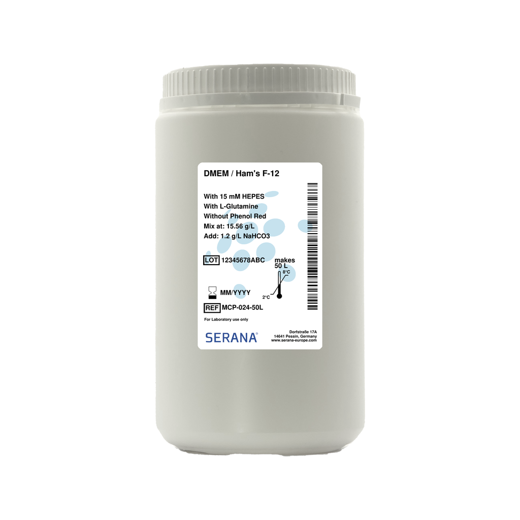 DMEM / Ham's F-12, Powder, makes 50 L