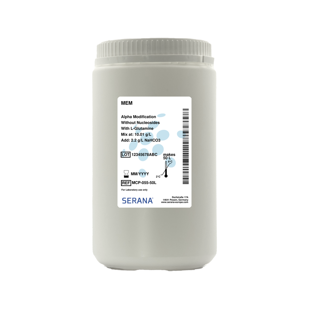 Minimal Essential Medium (MEM) Alpha Modification, Powder, makes 50 L