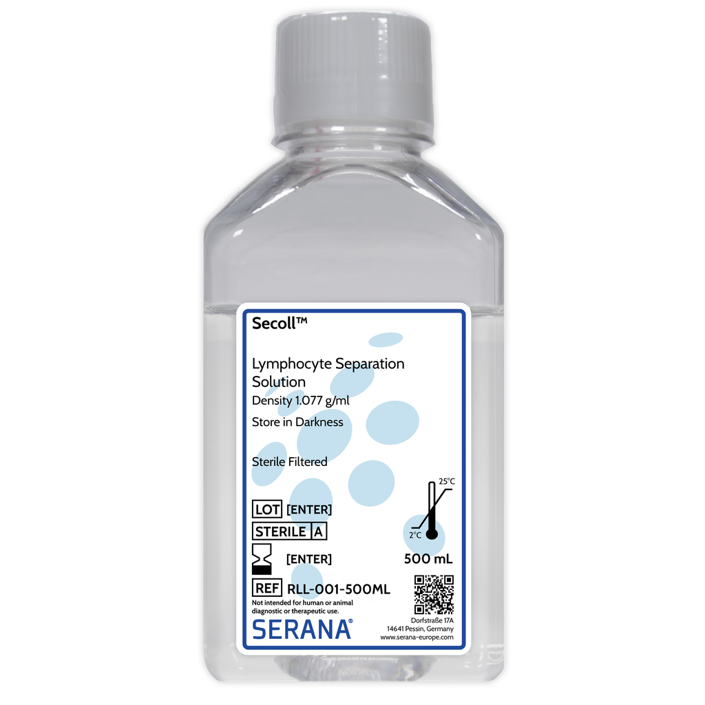 Secoll™ Lymphocyte Separation Media, Sterile Filtered, 500 ml