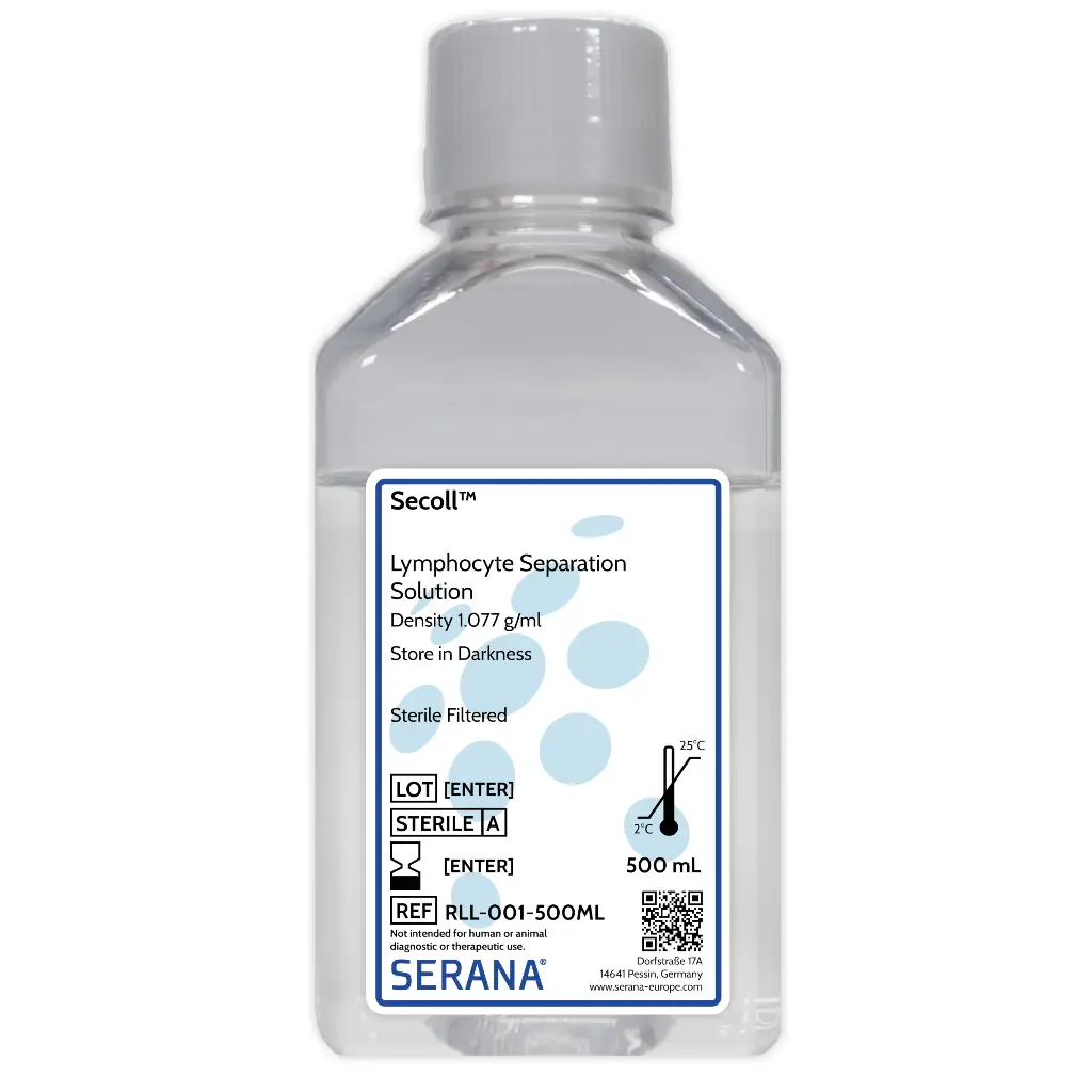 Secoll™ Lymphocyte Separation Media, Sterile Filtered, 500 ml