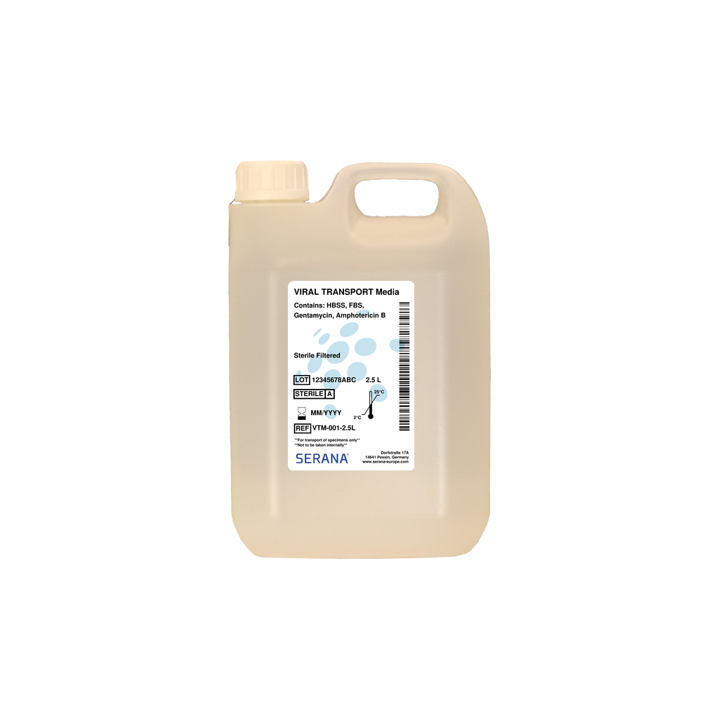 Viral Transport Media, Sterile Filtered, 2.5 L