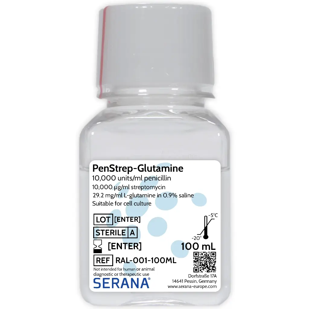 Penicillin-Streptomycin-Glutamine Solution (100X), Sterile Filtered, 100 ml