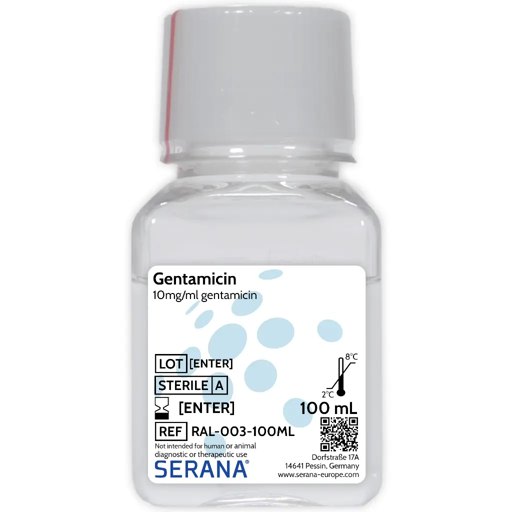 Gentamicin Solution (10mg/ml), Sterile Filtered, 100 ml