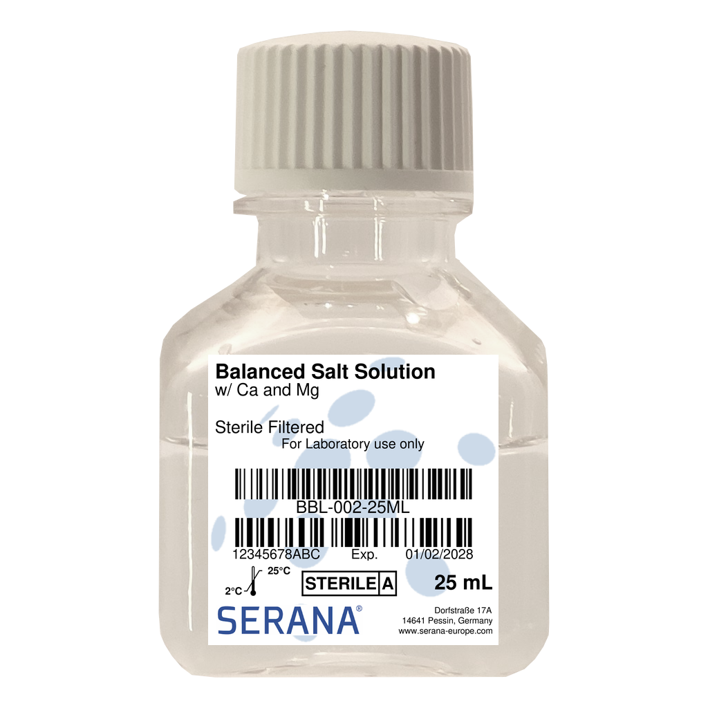Balanced Salt Solution, Sterile Filtered, 25 ml