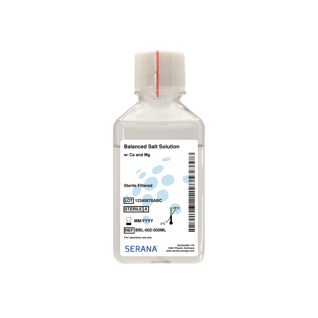 Balanced Salt Solution, Sterile Filtered, 500 ml