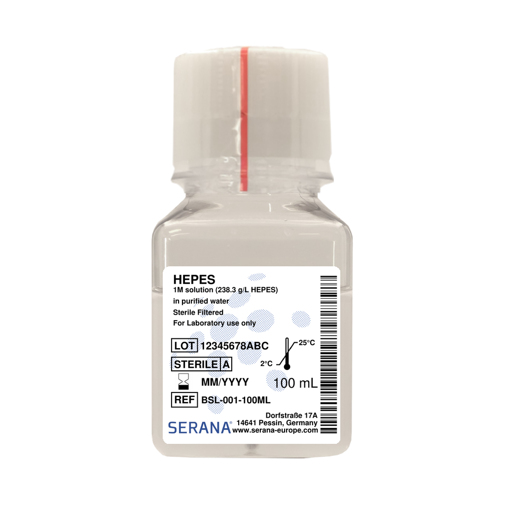 HEPES Solution (1M), Sterile Filtered, 100 ml