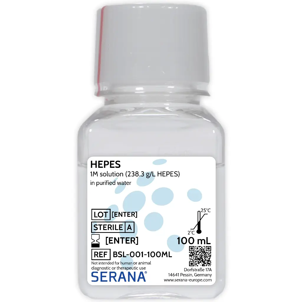 HEPES Solution (1M), Sterile Filtered, 100 ml