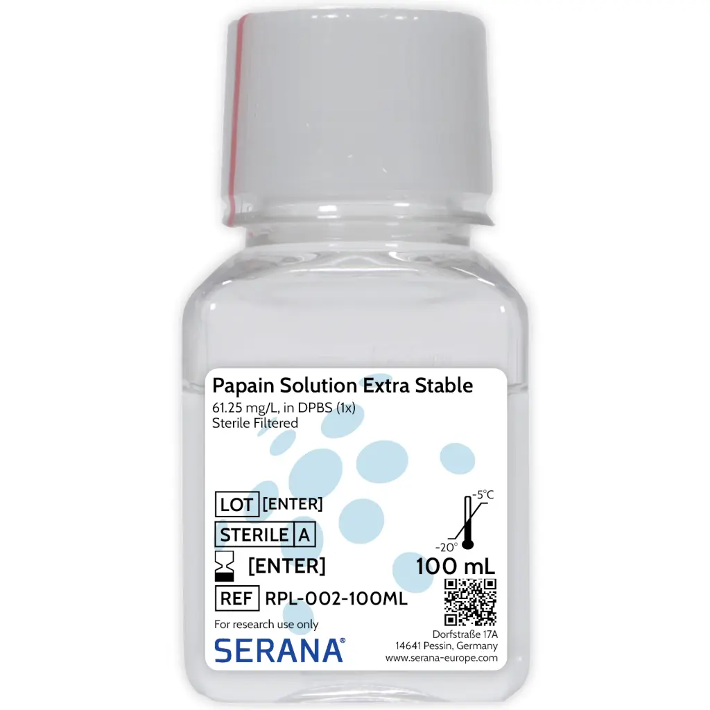 Papain Solution Extra Stable, Sterile Filtered, 100 ml