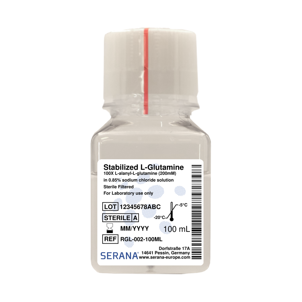 Stabilized L-Glutamine Solution (100X), Sterile filtered, 100 ml