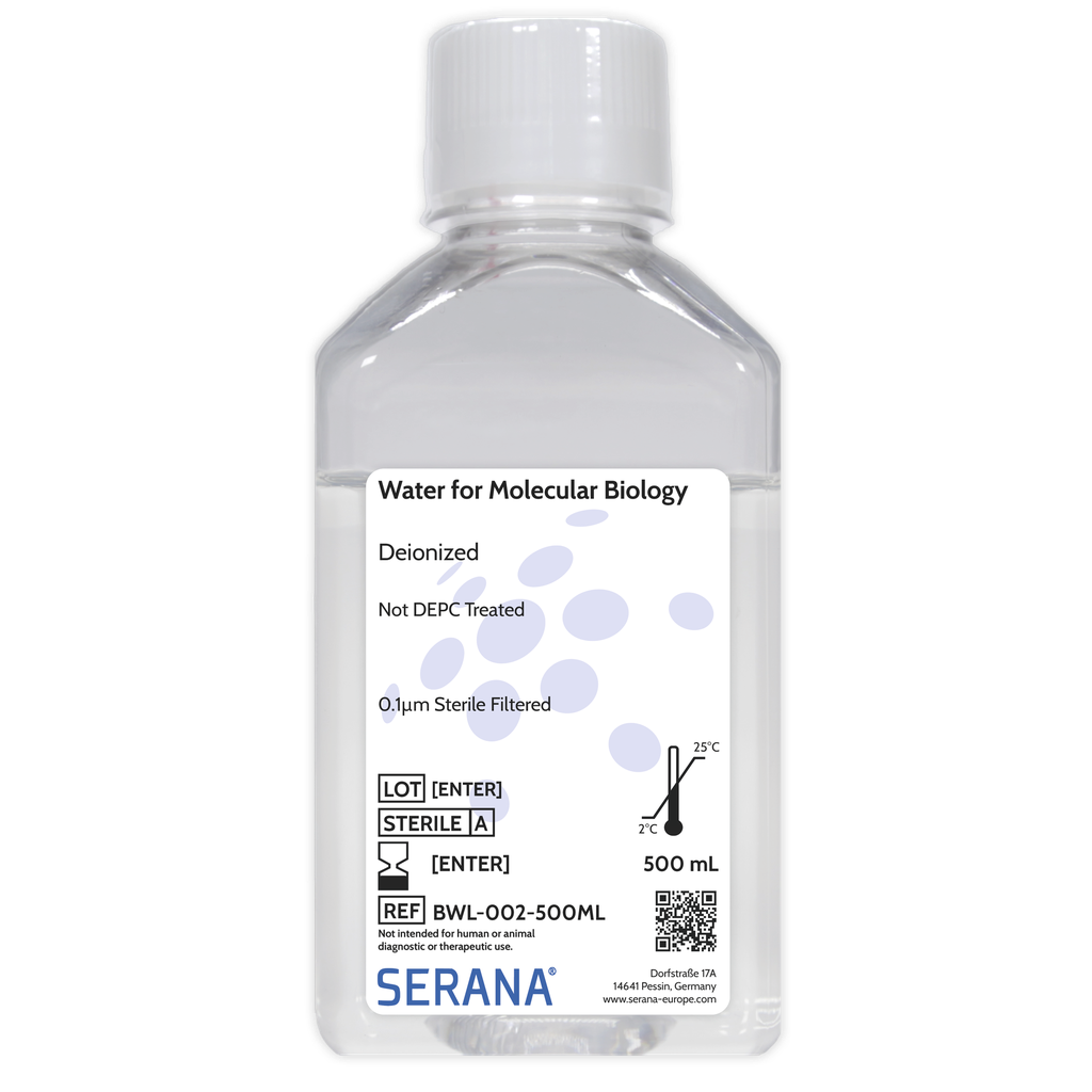 Water for Molecular Biology, Sterile filtered, 500 ml